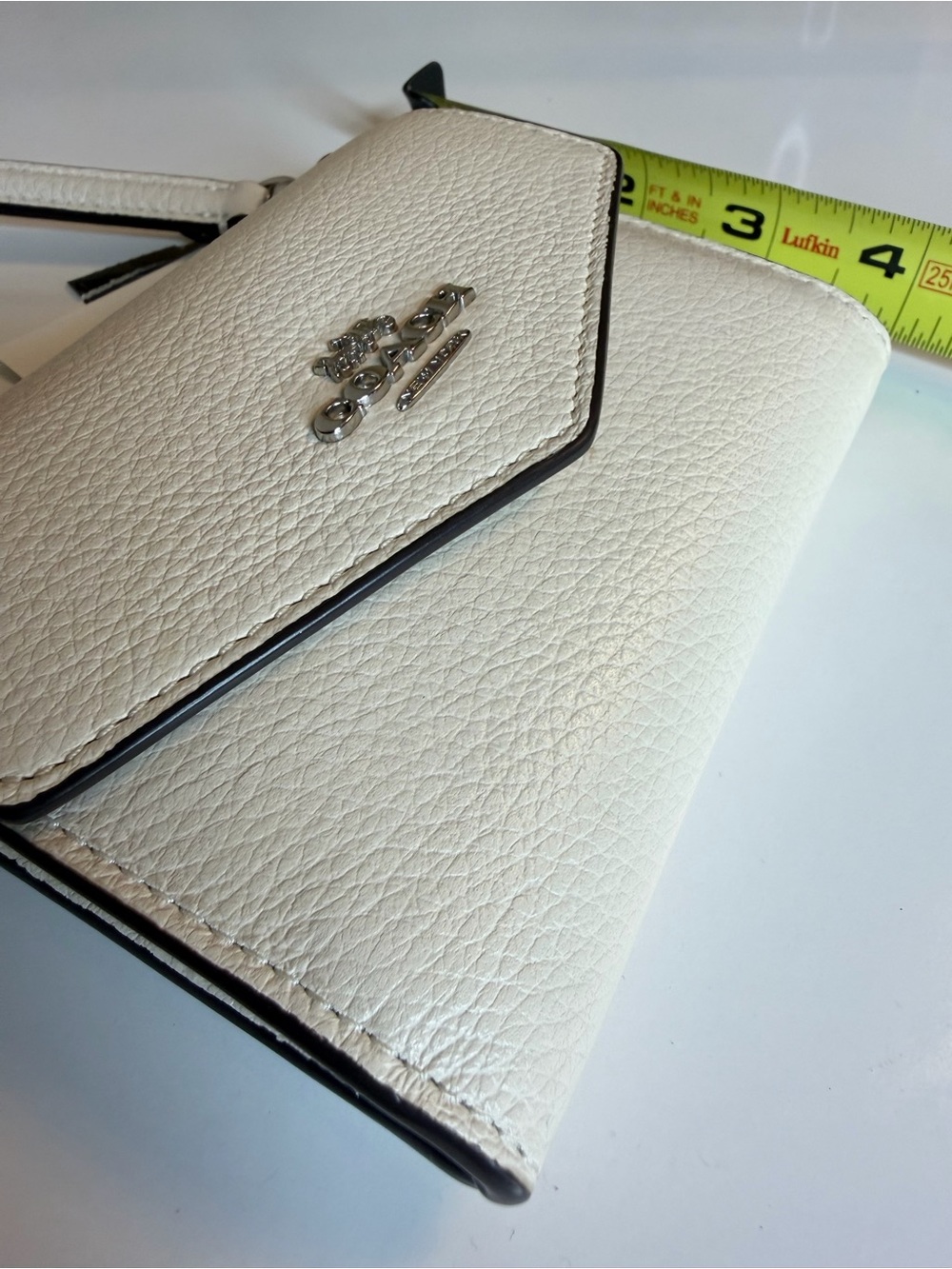 Coach CJ170 Mini Envelope Wallet on Chain Chalk Crossbody NWT - Picture 5 of 14